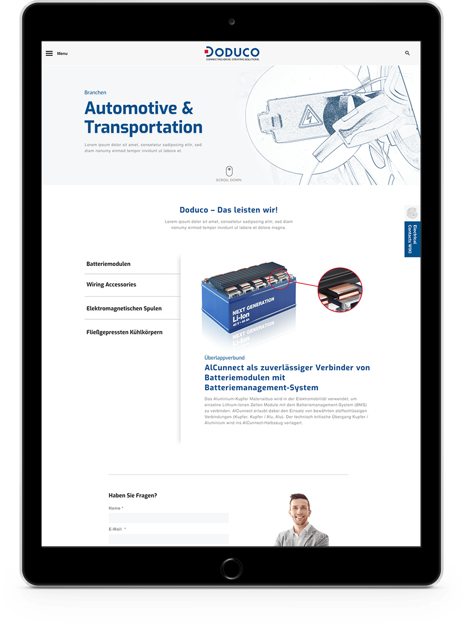 doduco Tablet Automotive Transportation - Bärenstark - Advertising Agency from Karlsruhe Mühlburg