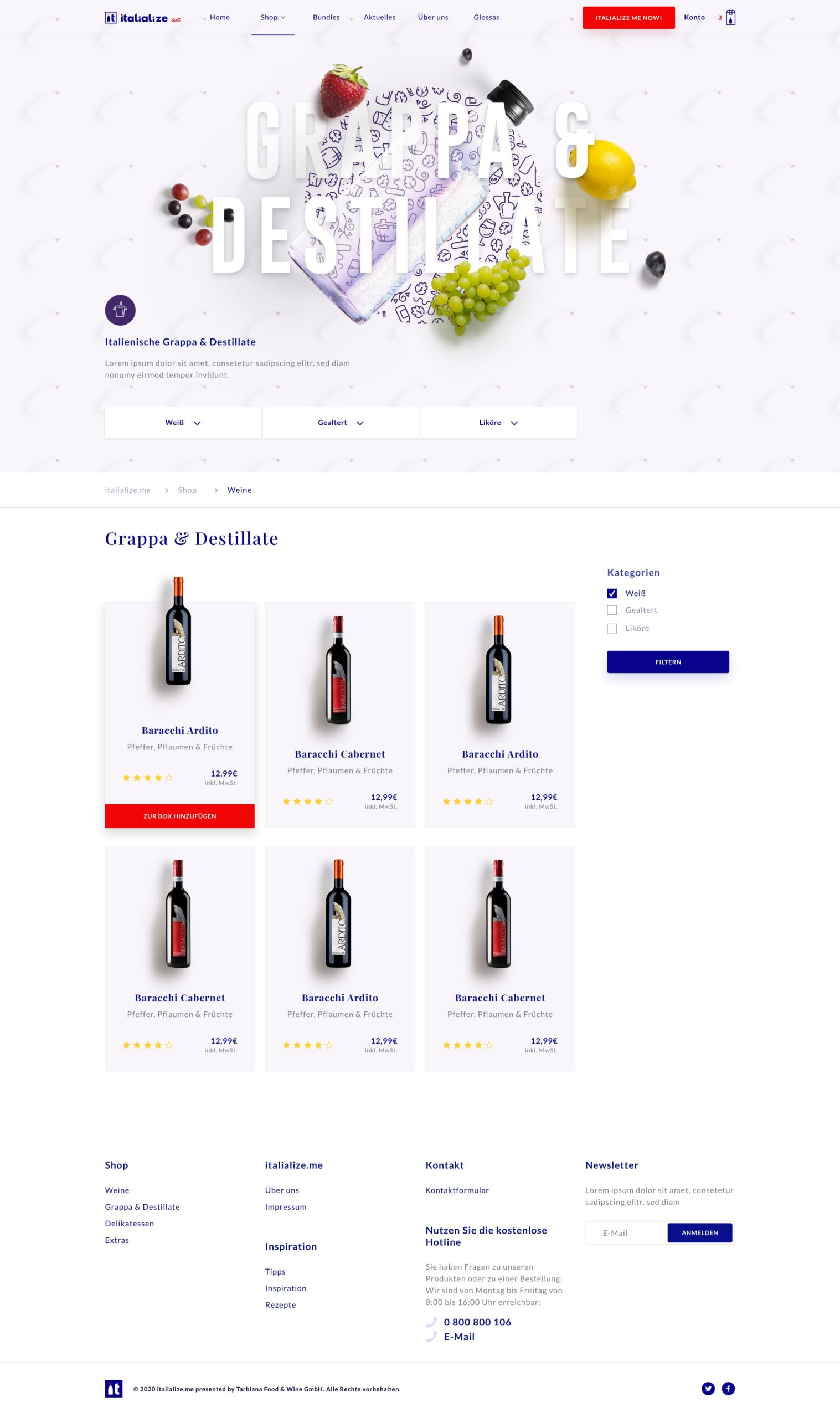 Category Grappa Branding the Italian Wine & Delicacies Web Shop italialize.me 